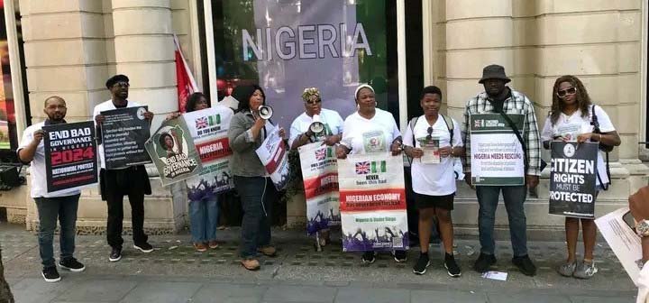 Nigerians In UK Kick Off #endbadgovernance Protest In London, Demand Change